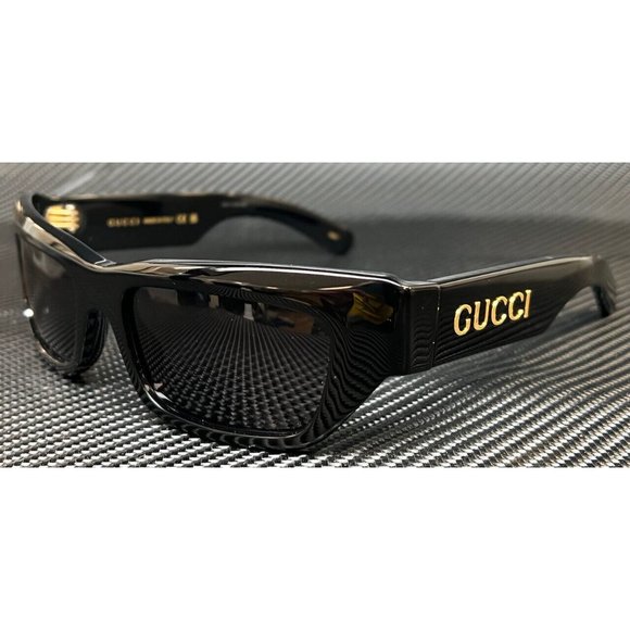 Gucci Gold Emblem Men Sunglasses - Picture 1 of 5